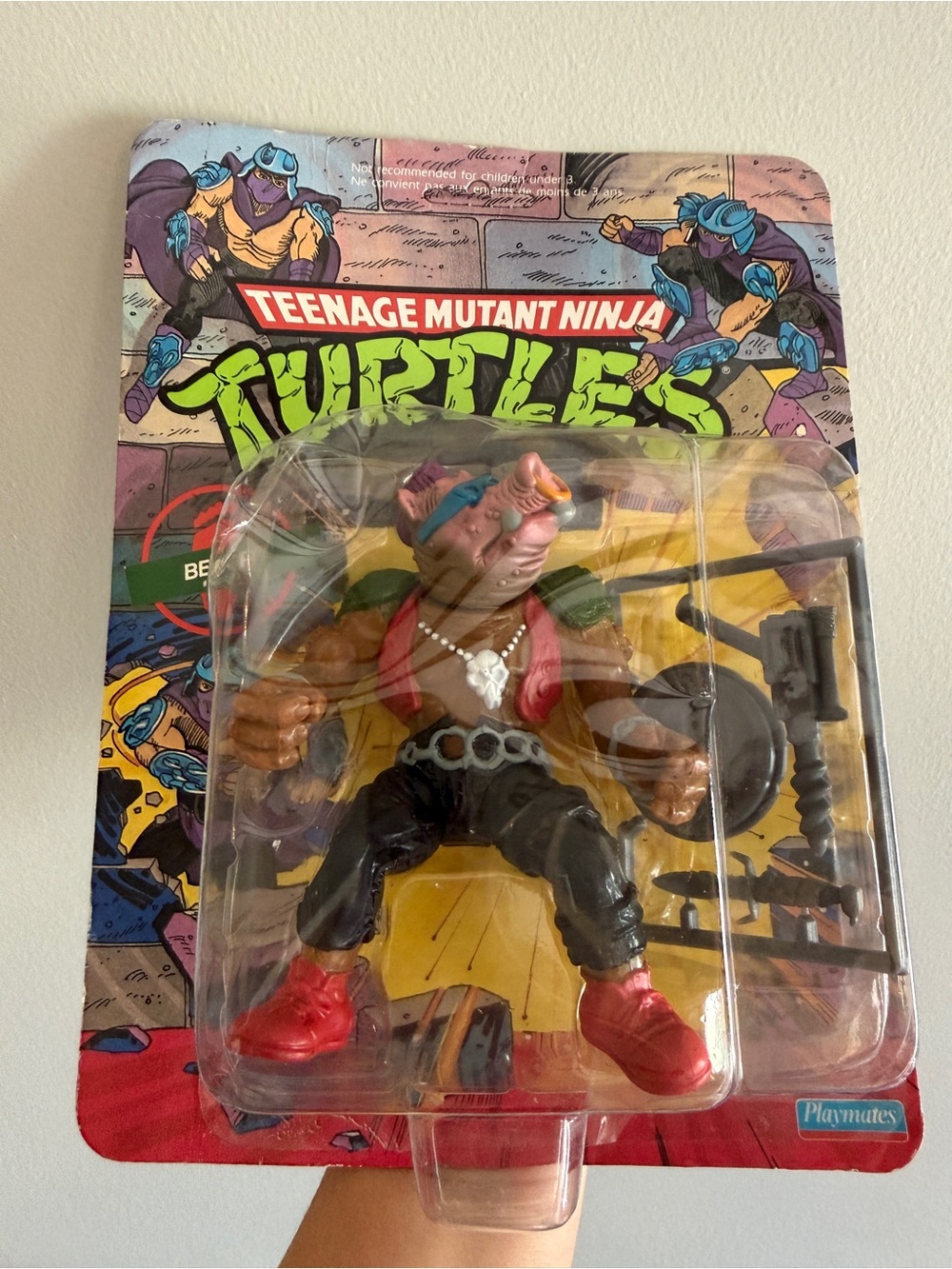 Teenage Mutant Ninja Turtles Bebop Action Figure unopened in package, 1988